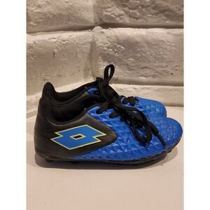 lotto forza elite 2 jr soccer cleats black and blue size 12